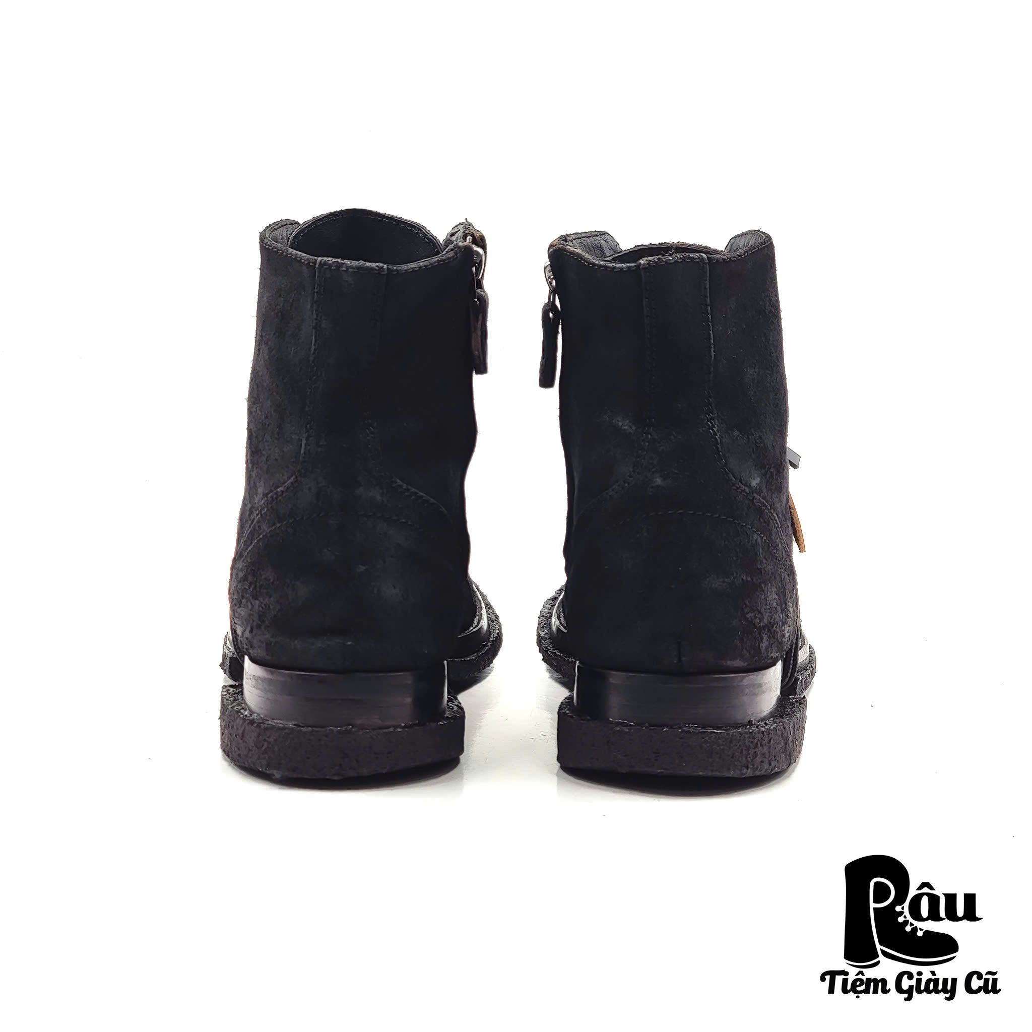 |SIZE 41| DIRK BIKKEMBERGS BKO 818 BLACK DISTRESSED SUEDE ANKLE BOOT Z41-6848