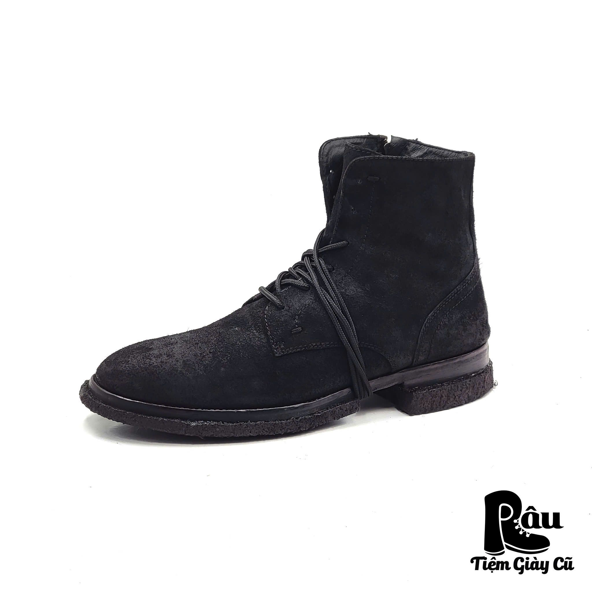 |SIZE 41| DIRK BIKKEMBERGS BKO 818 BLACK DISTRESSED SUEDE ANKLE BOOT Z41-6848