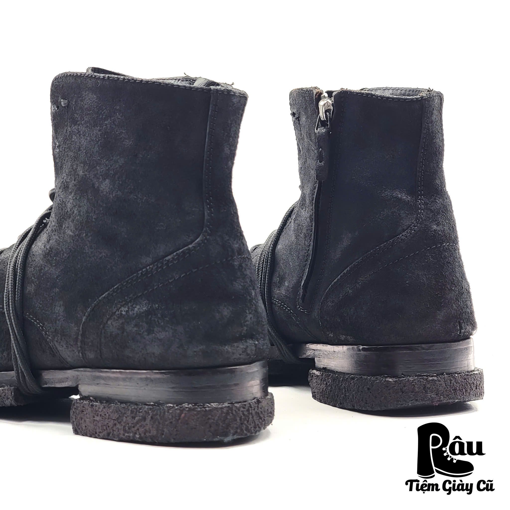 |SIZE 41| DIRK BIKKEMBERGS BKO 818 BLACK DISTRESSED SUEDE ANKLE BOOT Z41-6848