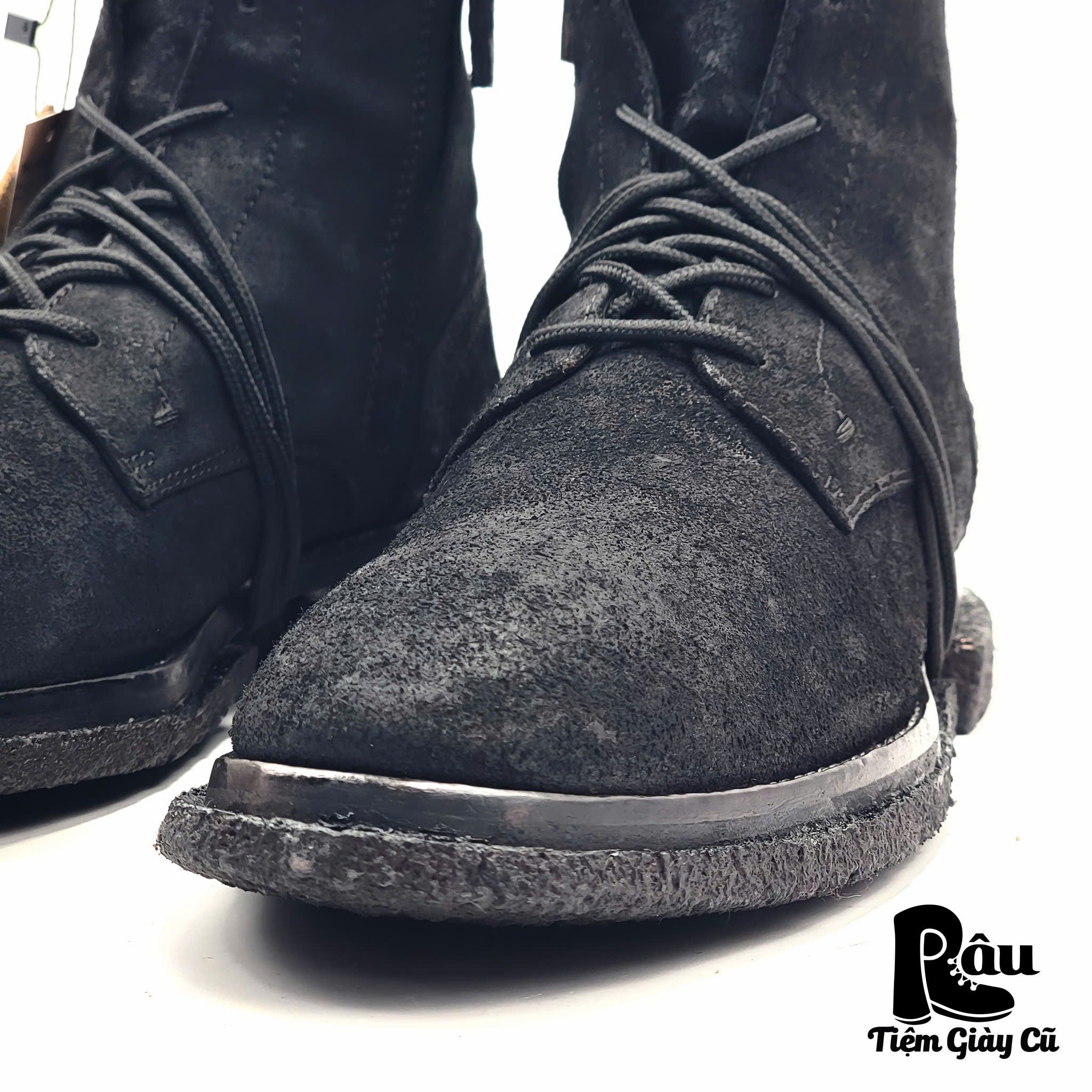 |SIZE 41| DIRK BIKKEMBERGS BKO 818 BLACK DISTRESSED SUEDE ANKLE BOOT Z41-6848