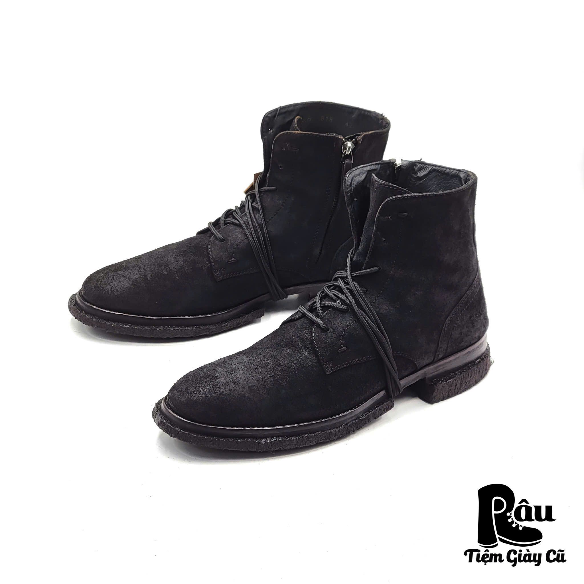 |SIZE 41| DIRK BIKKEMBERGS BKO 818 BLACK DISTRESSED SUEDE ANKLE BOOT Z41-6848