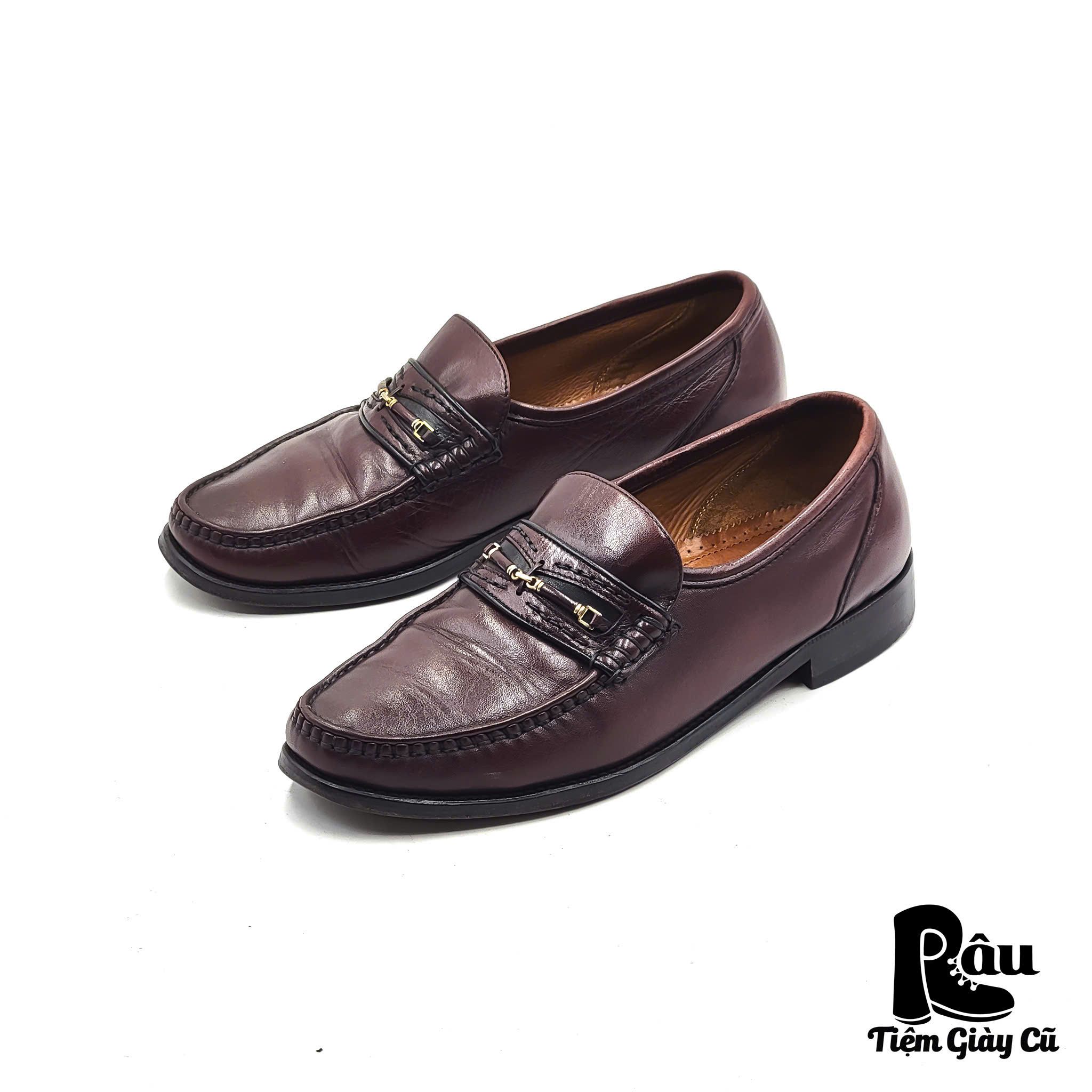 |SIZE 39| PONTE VECCHIO FIRENZE VINTAGE ITALIAN BURGUNDY BIT LOAFER AR39-6821