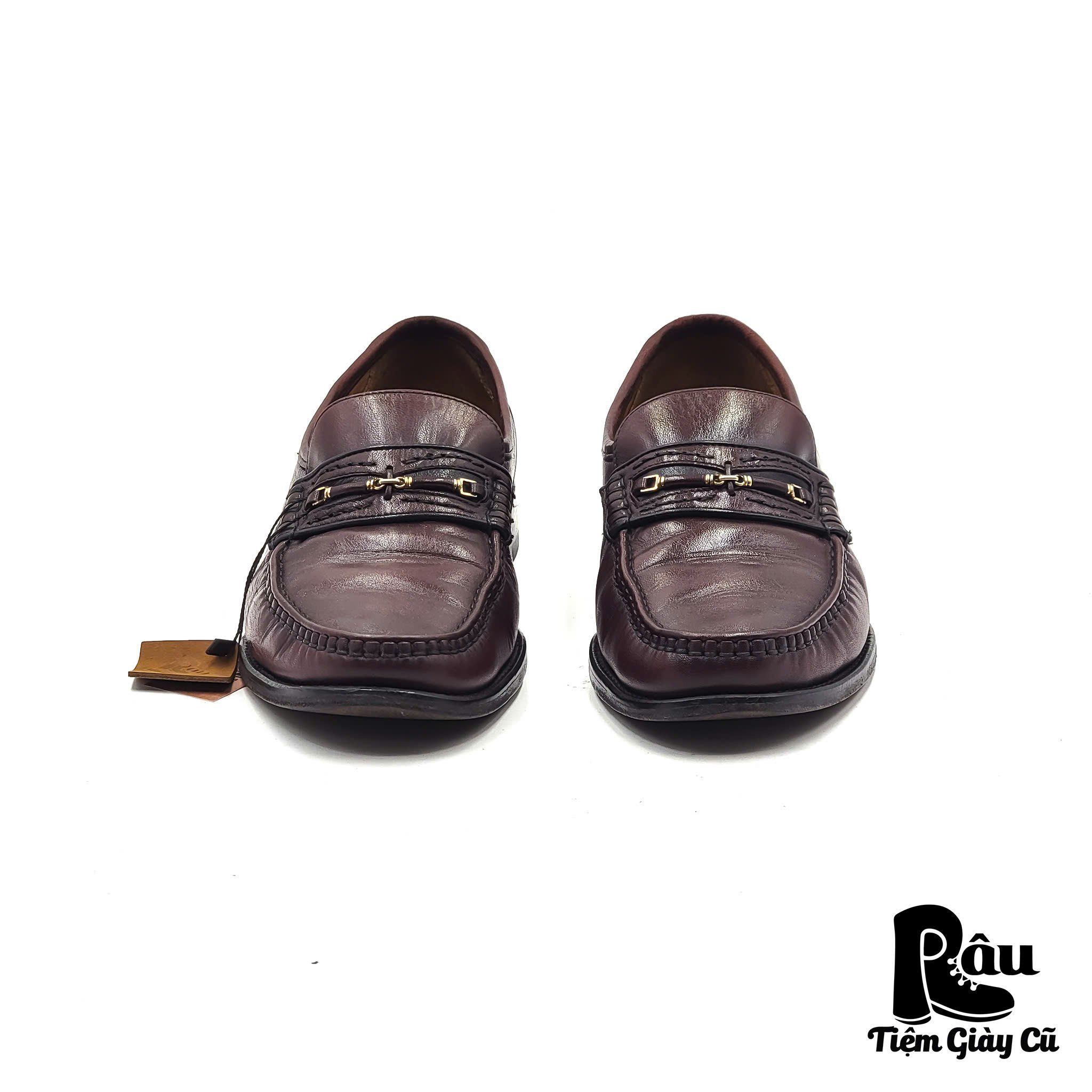 |SIZE 39| PONTE VECCHIO FIRENZE VINTAGE ITALIAN BURGUNDY BIT LOAFER AR39-6821