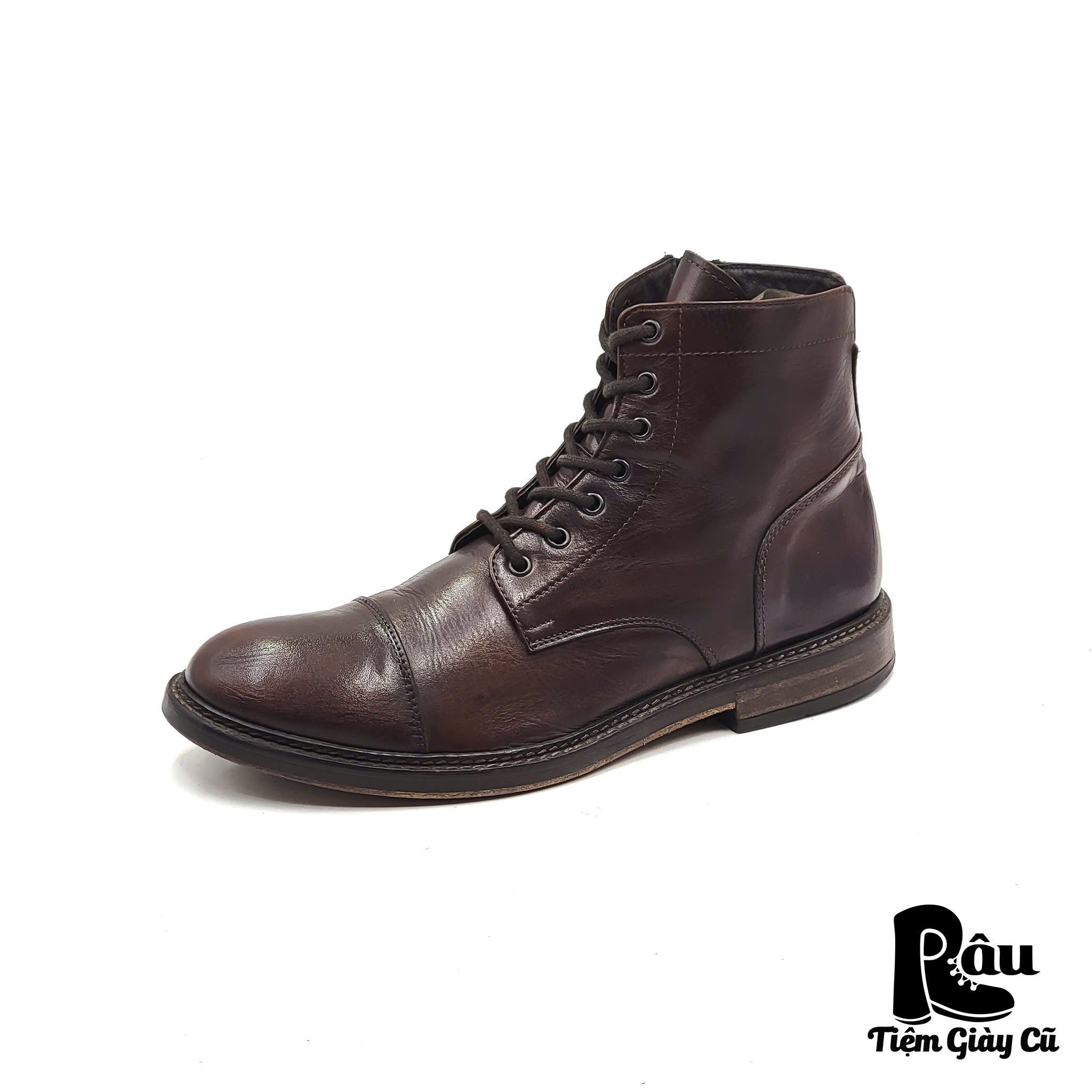 |SIZE 44| BRITISH PASSPORT STRAIGHT CAP DERBY ANKLE BOOTS Z44-6880