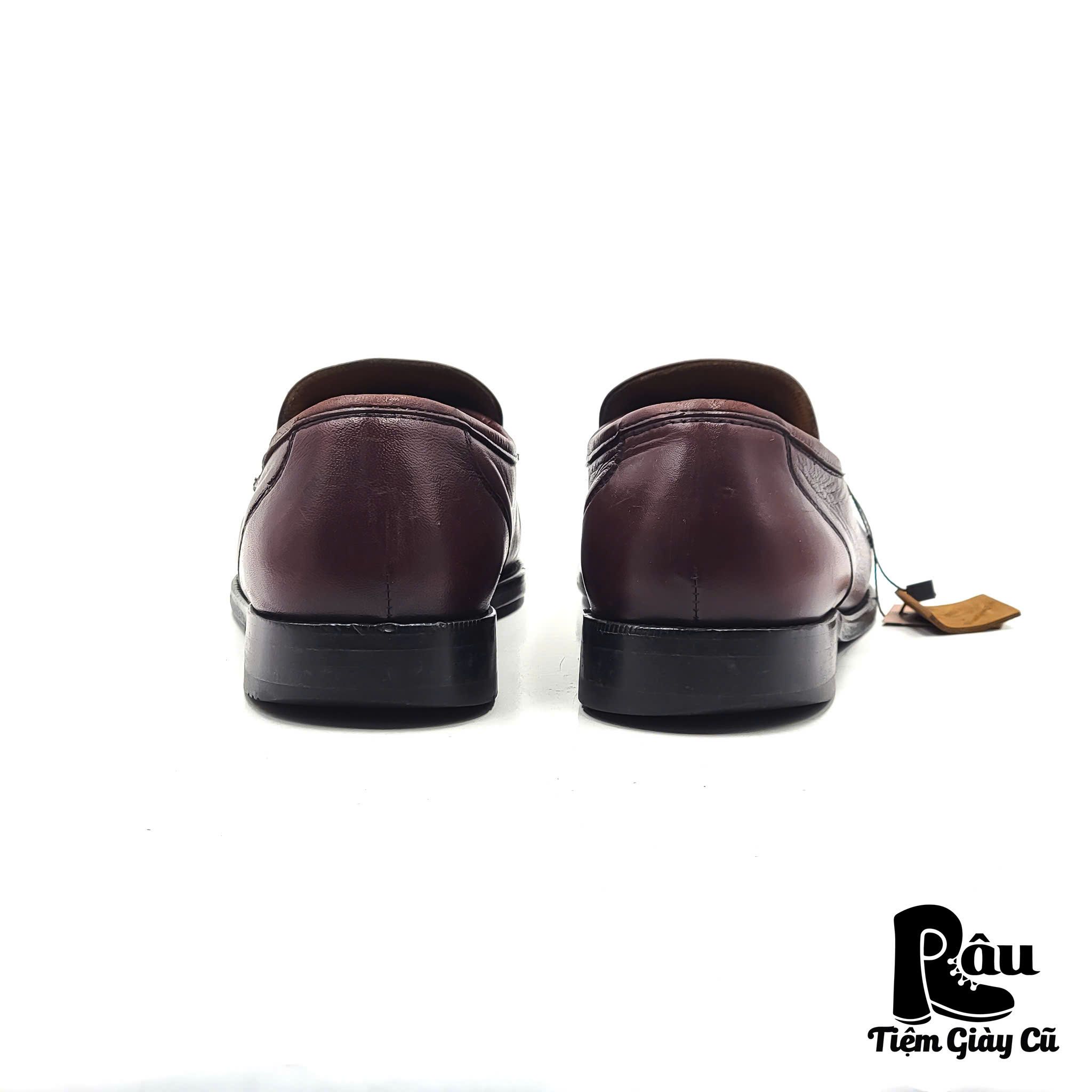 |SIZE 39| PONTE VECCHIO FIRENZE VINTAGE ITALIAN BURGUNDY BIT LOAFER AR39-6821