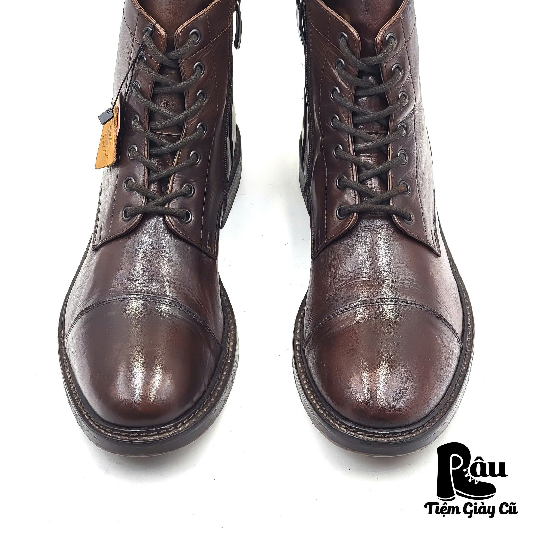 |SIZE 44| BRITISH PASSPORT STRAIGHT CAP DERBY ANKLE BOOTS Z44-6880