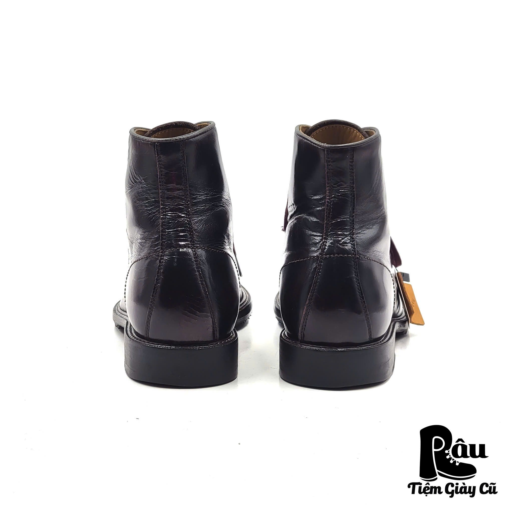 |SIZE 38.5| JOENSHOE HANDMADE MARCATO VINTAGE WINE SPLIT TOE BOOT Z38.5-6881