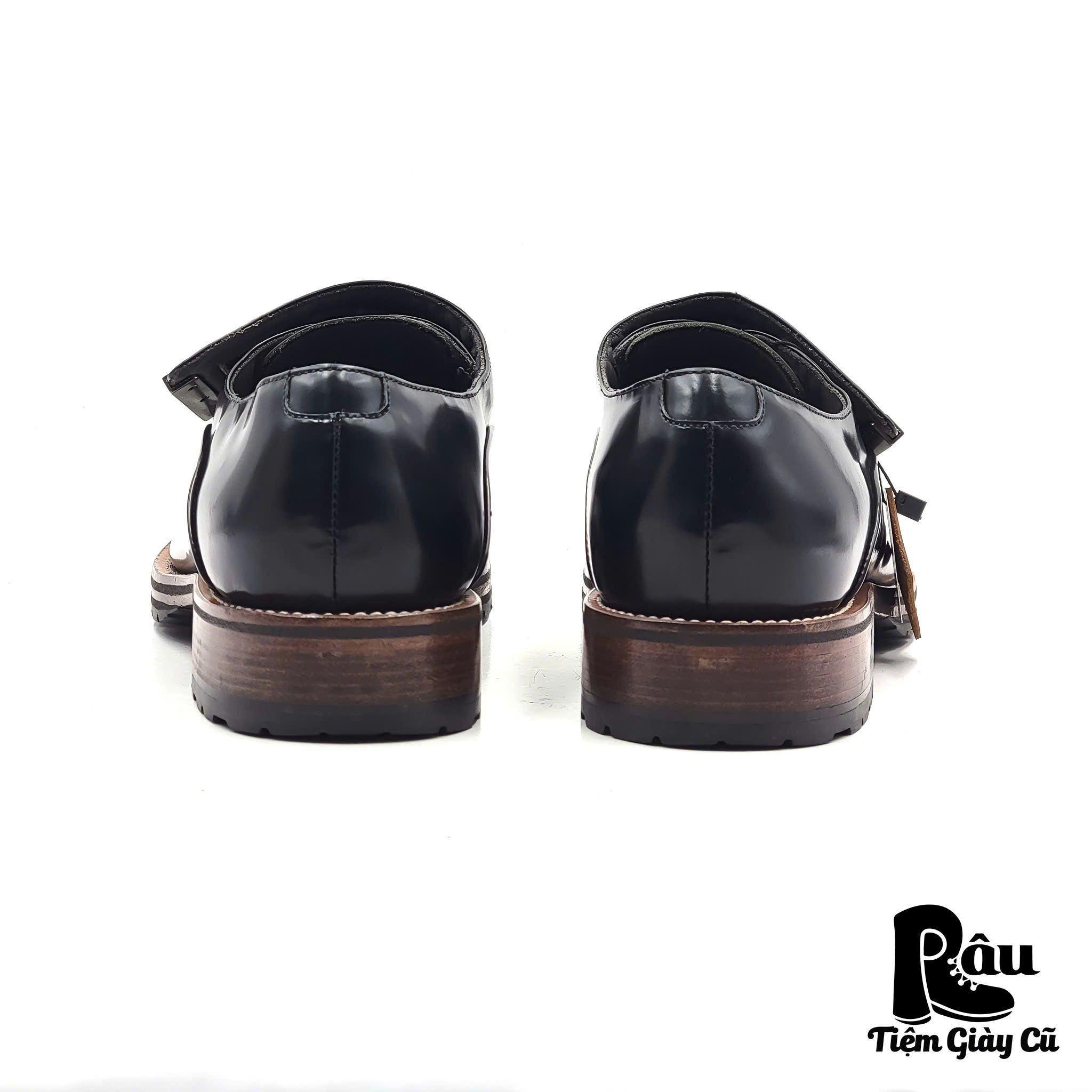 |SIZE 42| PORTS 1961 RUNWAY FALL 2014 MENSWEAR BLACK TAB CLOSURE LACE UP BOOT Z42-6938