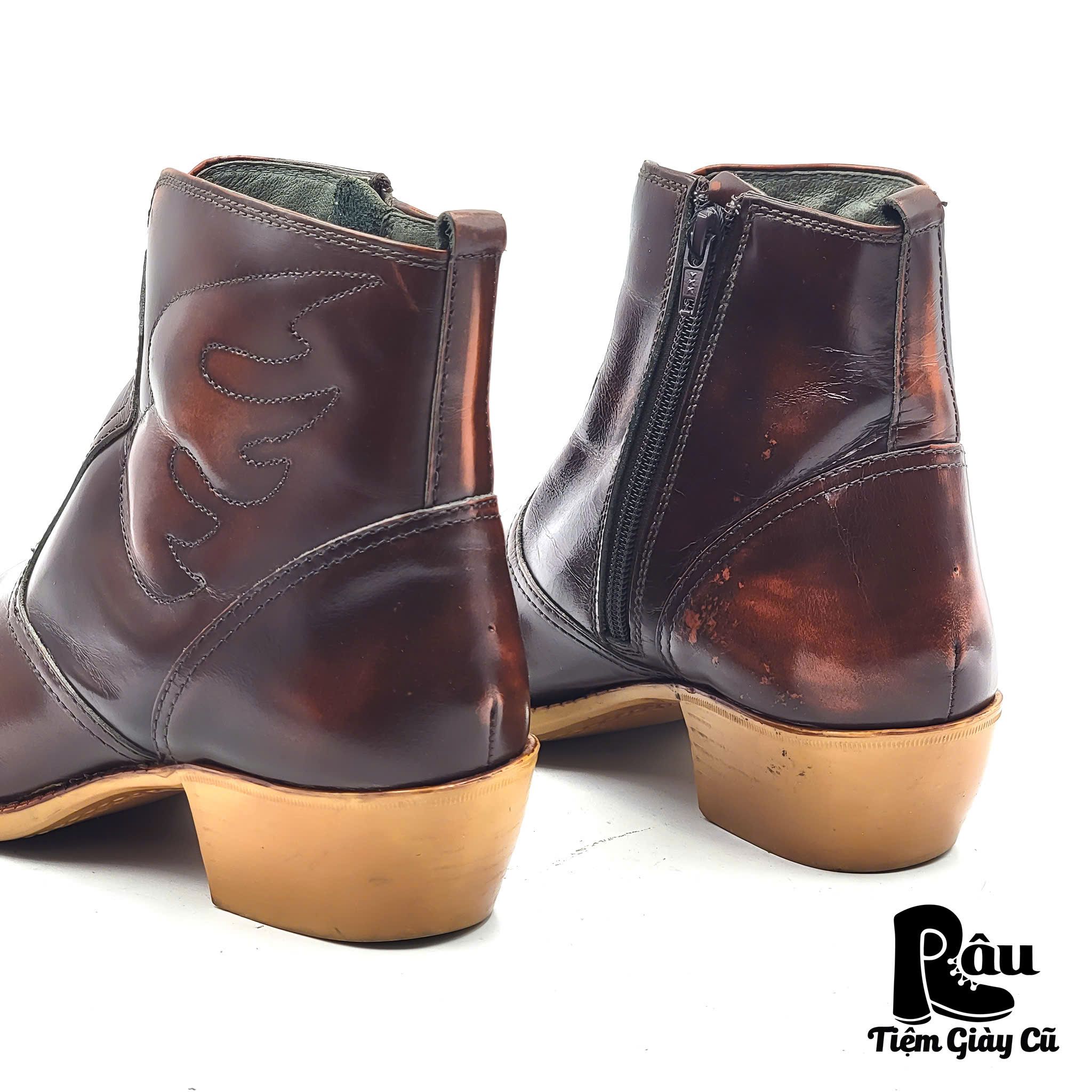 |SIZE 39| TEXAS VILLAGE SIDE-ZIP SHORT WESTERN BOOT AQ39-6920