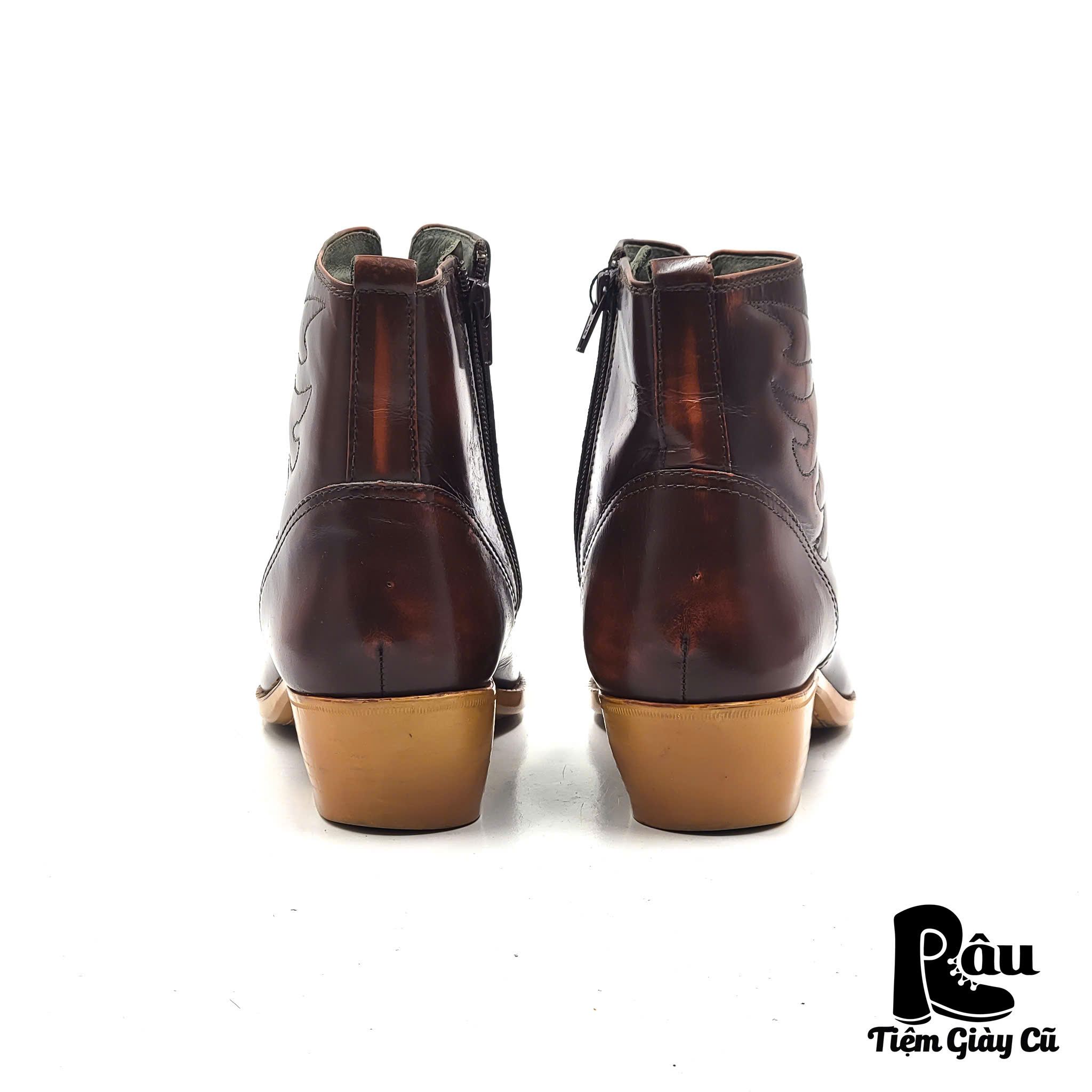 |SIZE 39| TEXAS VILLAGE SIDE-ZIP SHORT WESTERN BOOT AQ39-6920