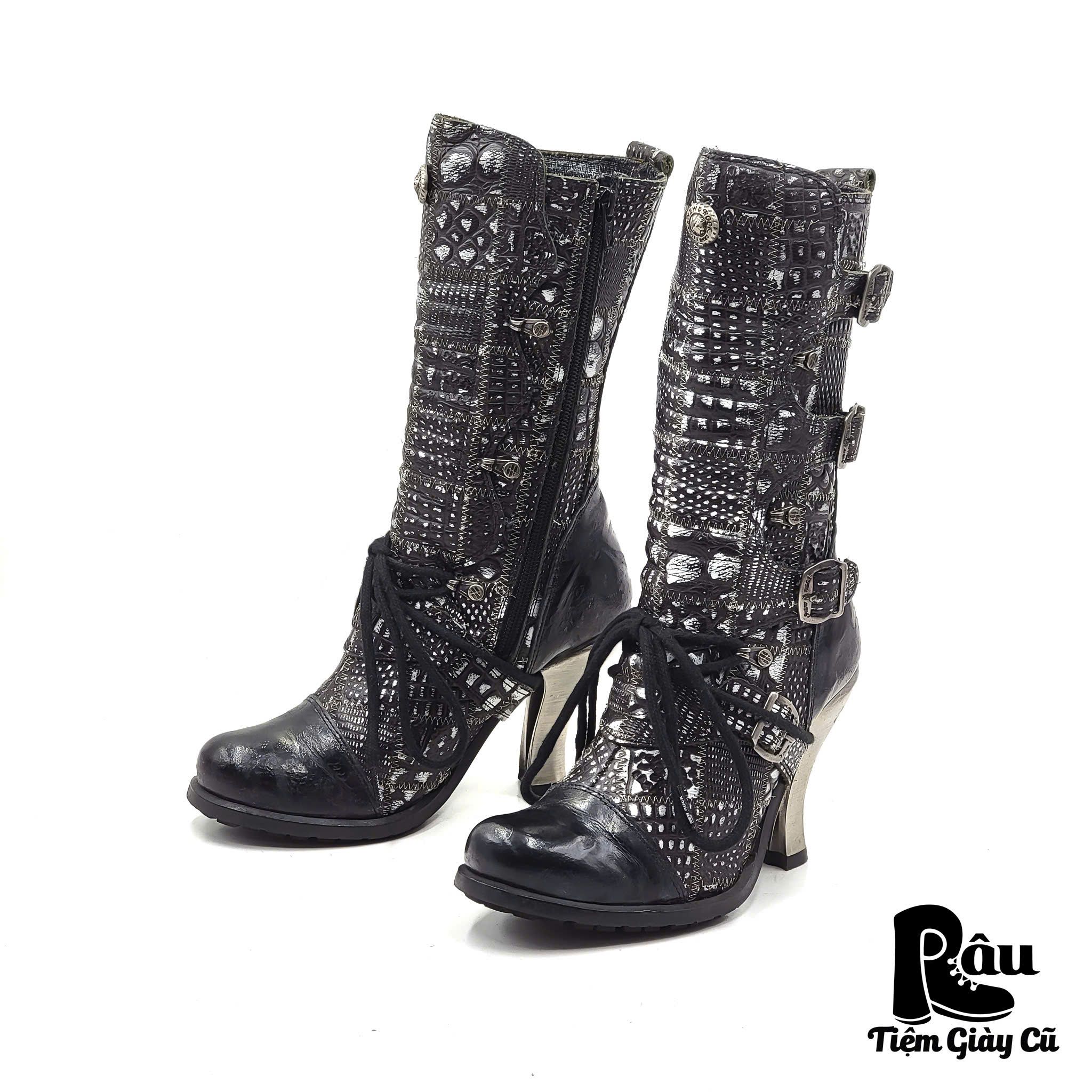 |SIZE 37| NEW ROCK LIZARD PATTERN LADIES HIGH HEELS BOOT Z37-6937