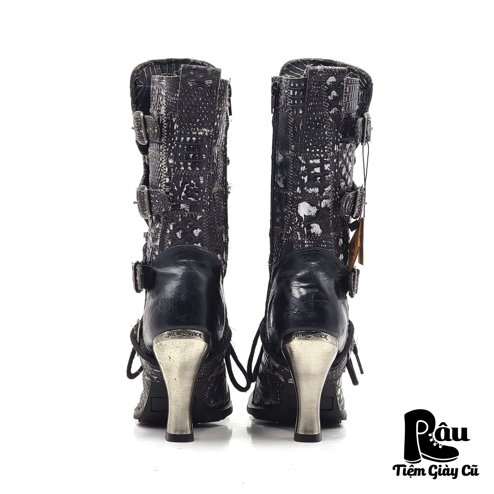 |SIZE 37| NEW ROCK LIZARD PATTERN LADIES HIGH HEELS BOOT Z37-6937