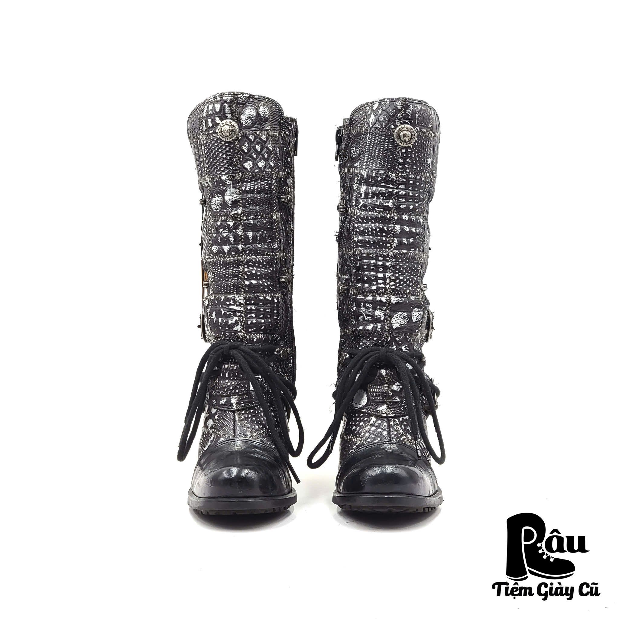|SIZE 37| NEW ROCK LIZARD PATTERN LADIES HIGH HEELS BOOT Z37-6937