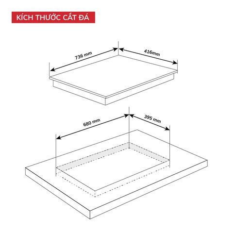 Bếp từ âm 2 vùng Saiko DIH-4400E