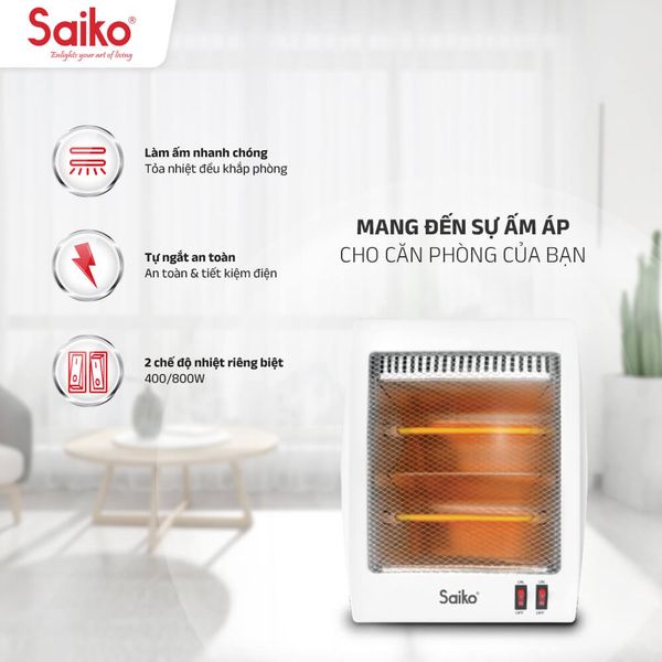 Máy Sưởi Saiko QH-806 2 Bóng 800W