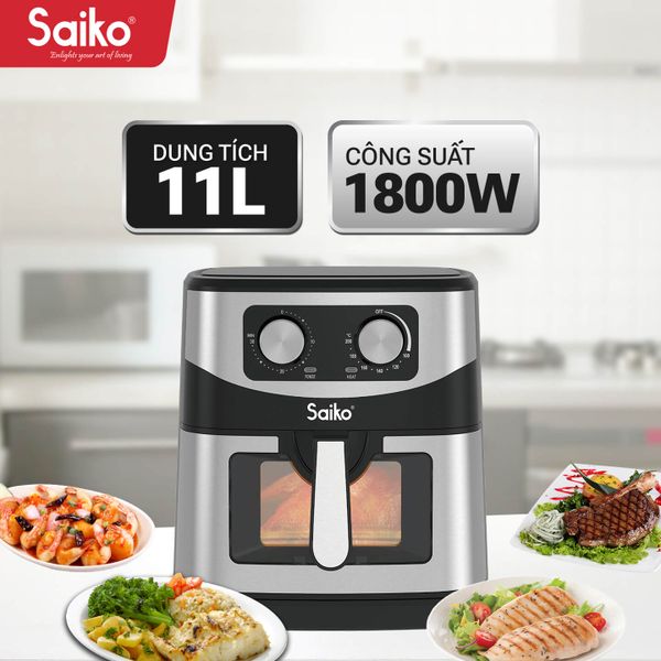 Nồi chiên không dầu 11L Saiko FRY-P11