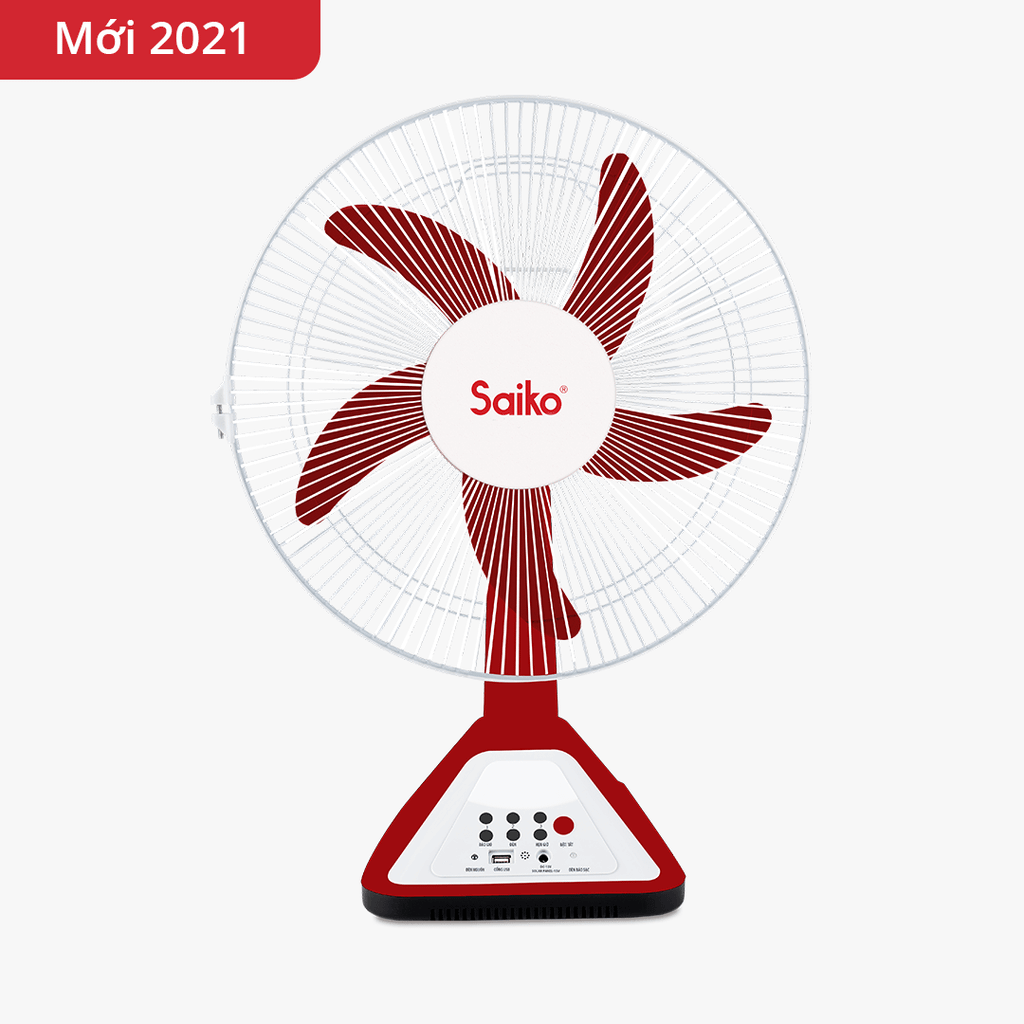 Quạt tích điện năng lượng mặt trời 20W Saiko RF-514