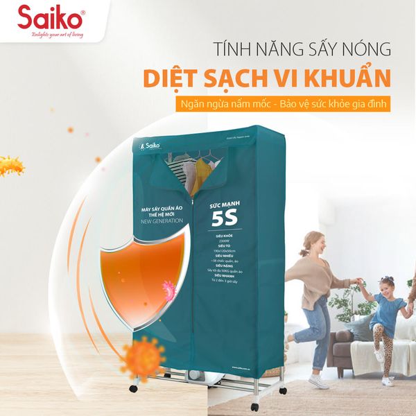 Tủ sấy quần áo Saiko CD-2300 50KG - 2300W