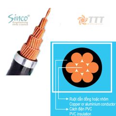 Cáp hạ thế 1 lõi đồng, CV 0.6/1KV