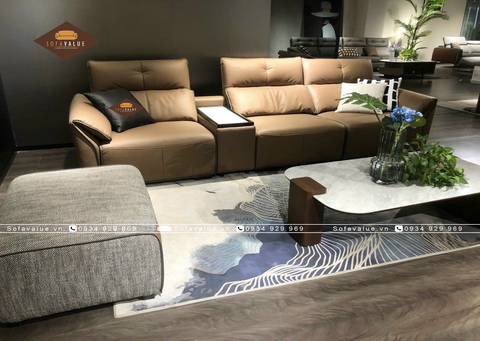 SOFA BĂNG , VẢI NỈ , TÙY CHỌN DA MÃ V022