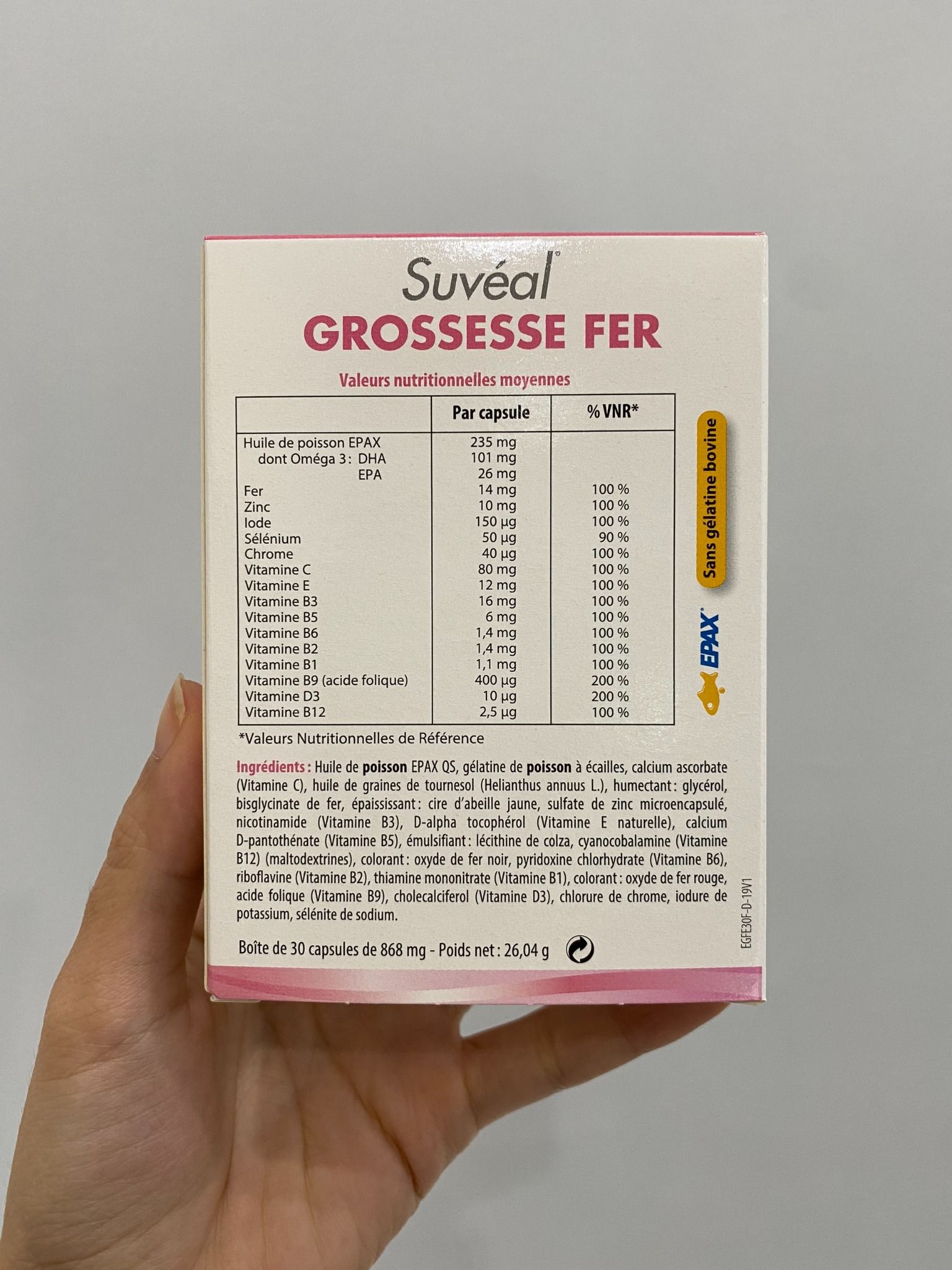 Suvéal Grossesse - Fer: Vitamin Tổng Hợp Cho Bà Bầu 