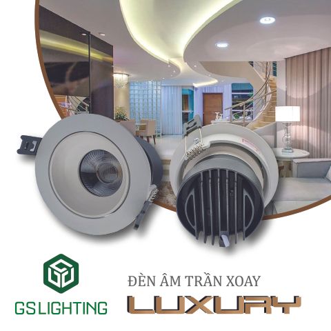Đèn LED âm trần xoay Luxury công suất 7W GSATXLX7