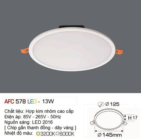 Đèn âm trần downlight Anfaco LX 578 13W