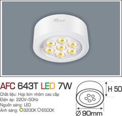 Đèn downlight ốp nổi cao cấp AFC643T-7W