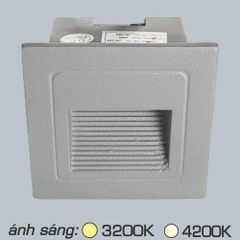 Đèn âm tường LX009 XÁM 3W