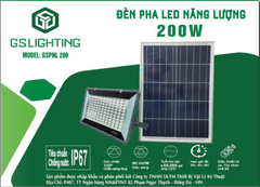 Đèn pha năng lượng mặt trời GSPNL200W