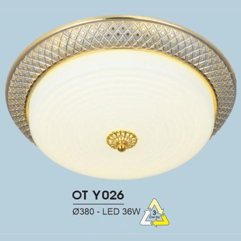 Đèn ốp trần Hufa Ø380 - LED 36W, ánh sáng 3 chế độ OT Y026