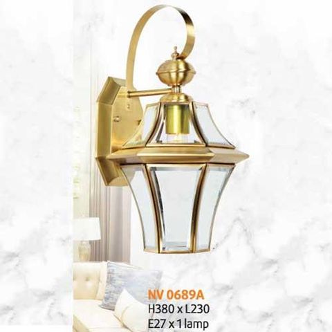 Đèn vách đồng L230 x H380, E27 x 1 lamp NV 0689A