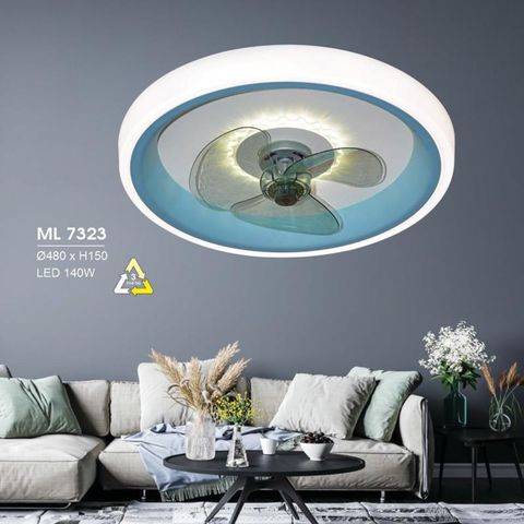 Quạt đèn HufaØ480*H150 - LED 140W, ánh sáng 3 chế độ