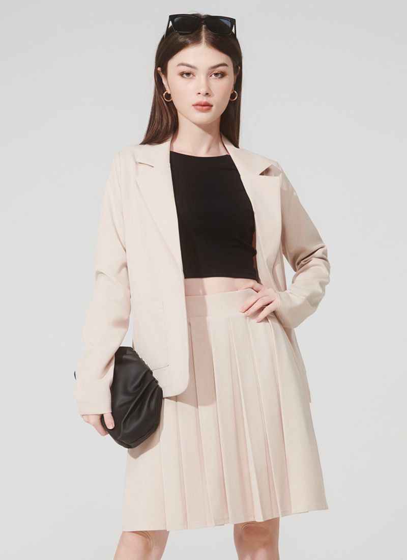 VÁY XẾP LY DÀI SARA KEM
