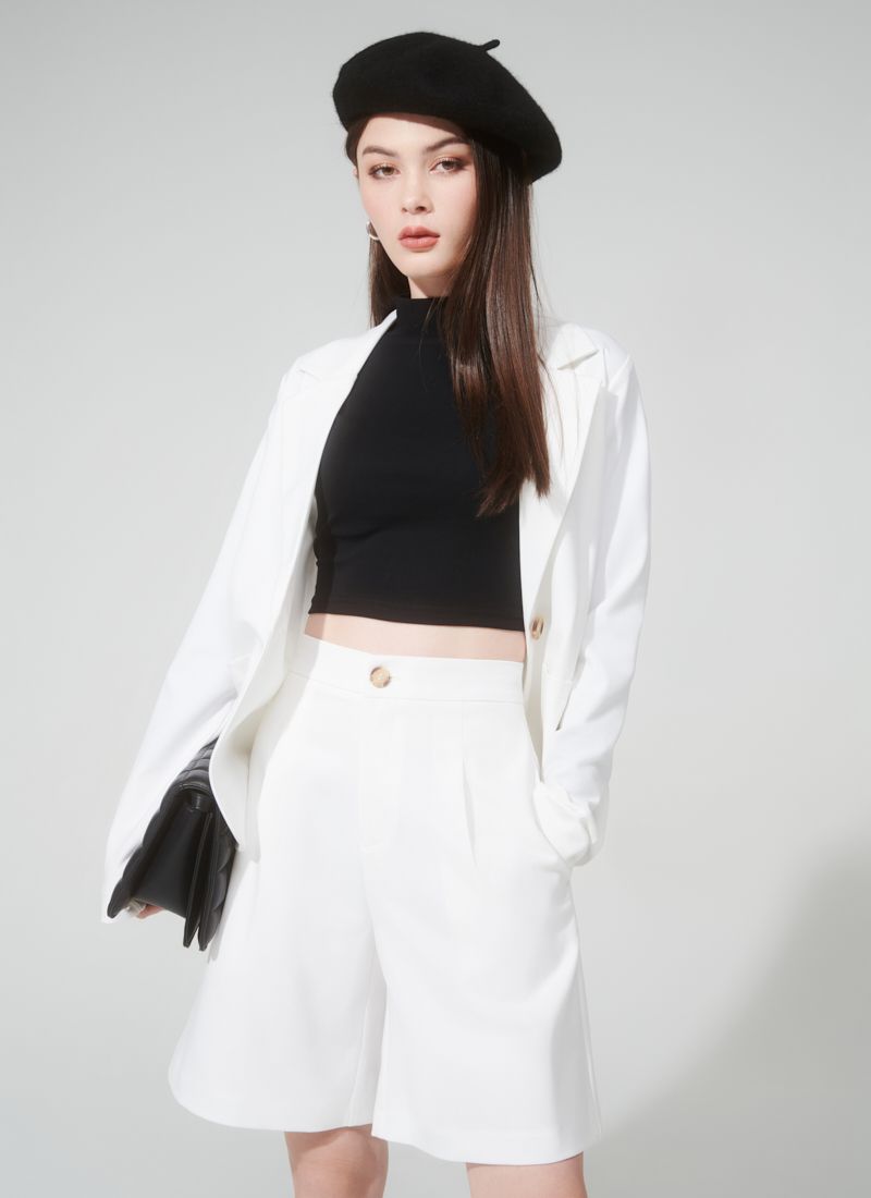 QUẦN SHORT DÀI MONO TRẮNG