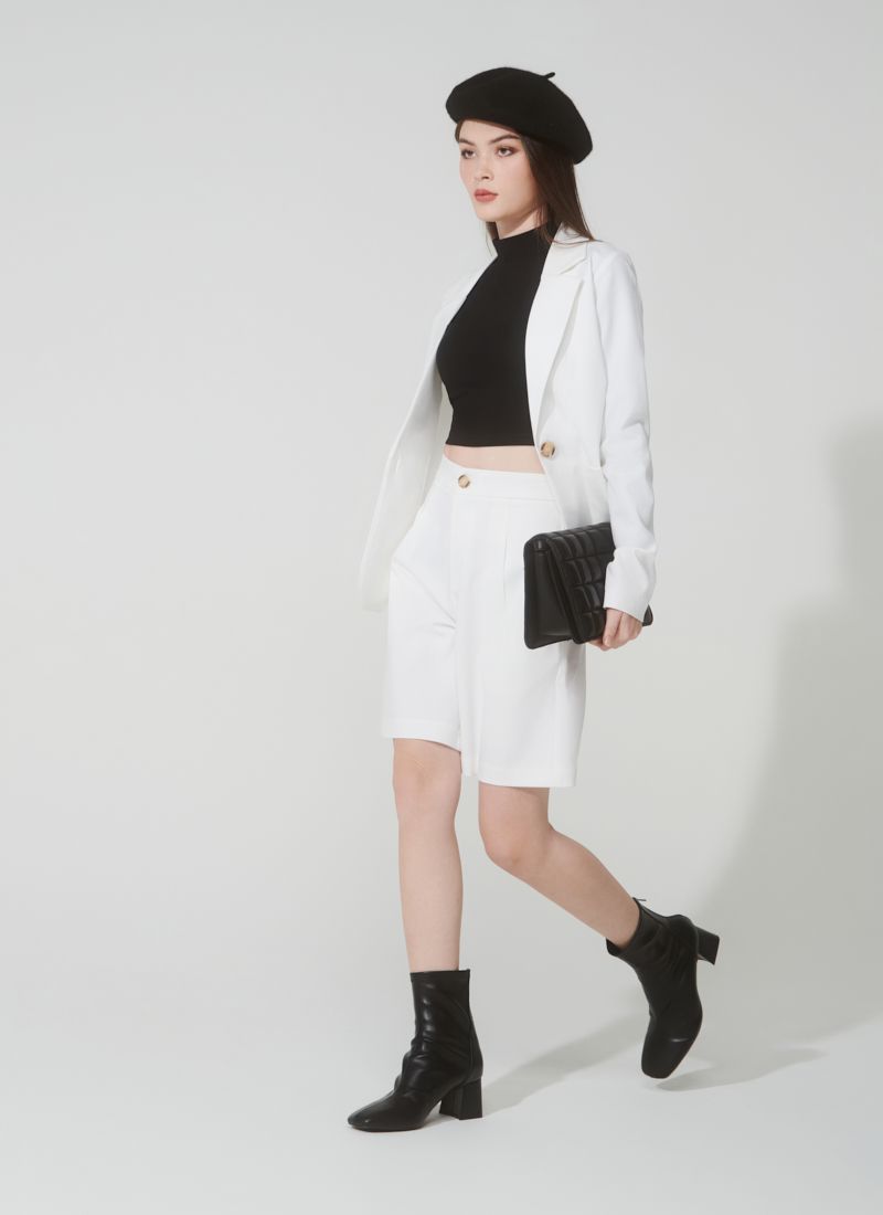 QUẦN SHORT DÀI MONO TRẮNG