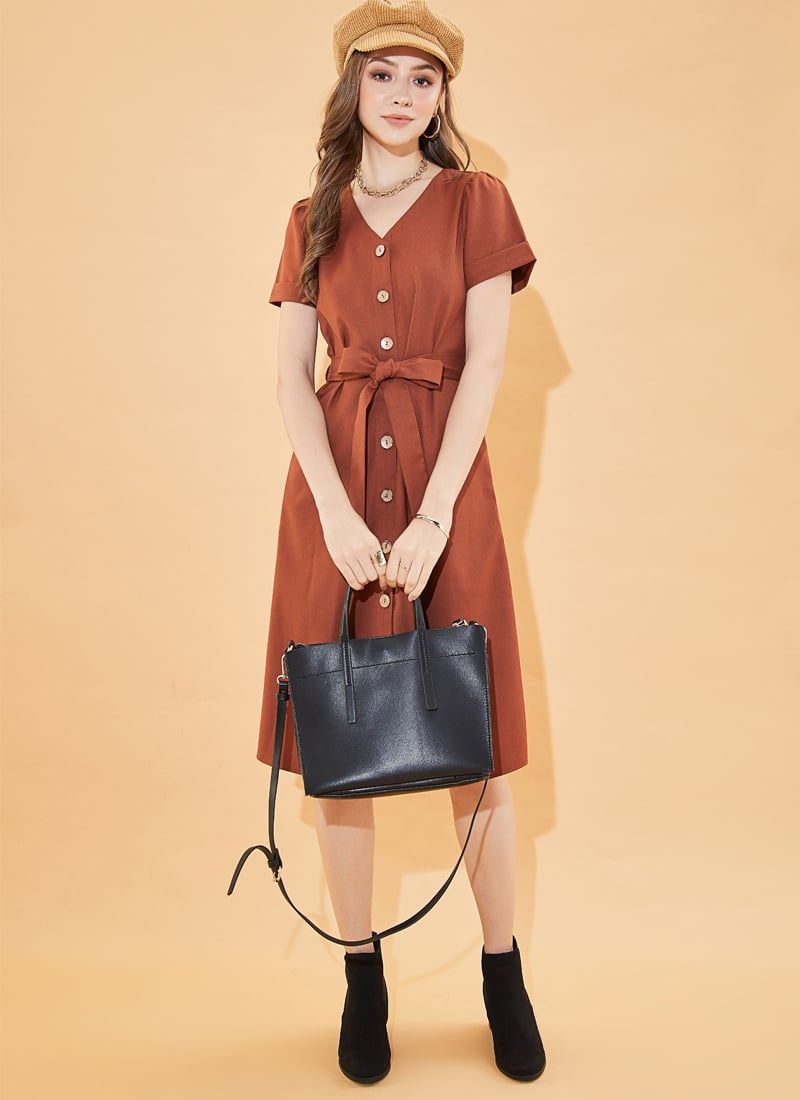ĐẦM MIDI THẮT NƠ