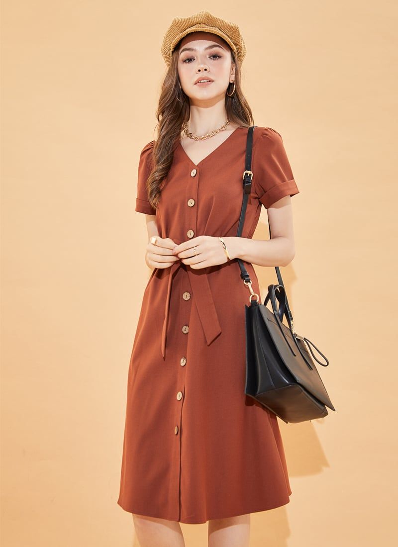 ĐẦM MIDI THẮT NƠ