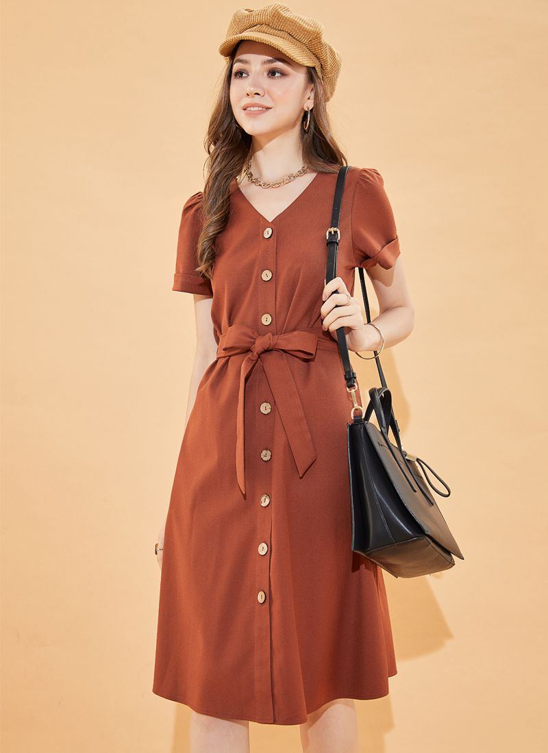 ĐẦM MIDI THẮT NƠ