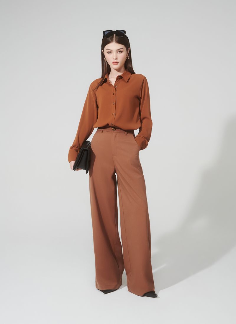 ÁO SƠMI BASIC ROSE NÂU
