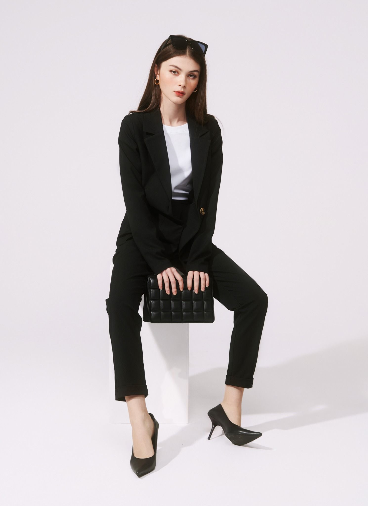 QUẦN BEGGY GẤU GẤP LANDY ĐEN