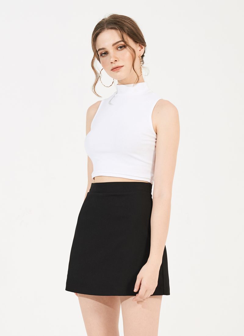 ÁO THUN CỔ LỌ JOYLY TRẮNG