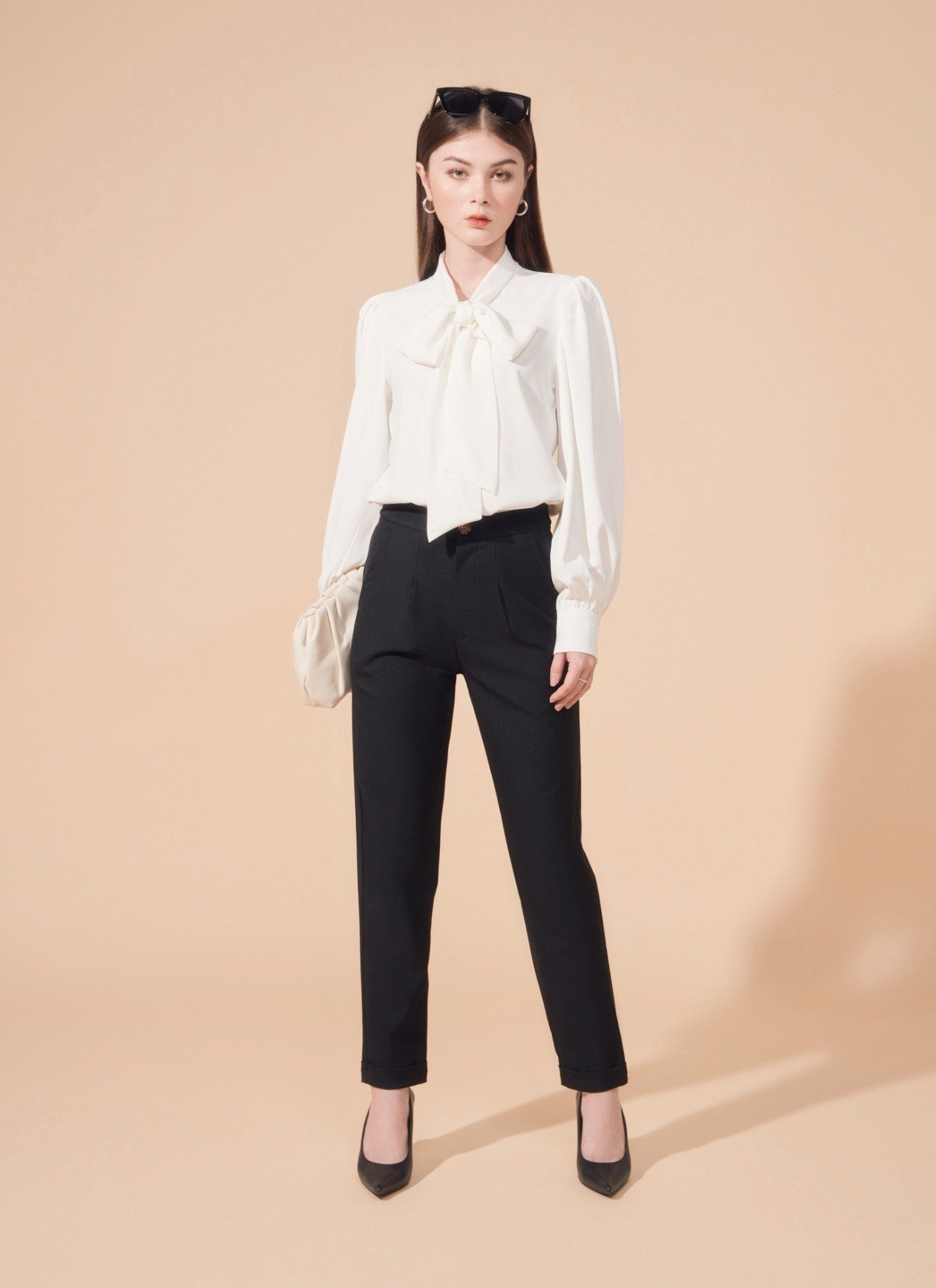 QUẦN BEGGY GẤU GẤP LANDY ĐEN