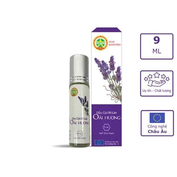 Dầu gió bi lăn Hương Oải Hương Cao Sao Vàng STAR DANAPHA 9ML