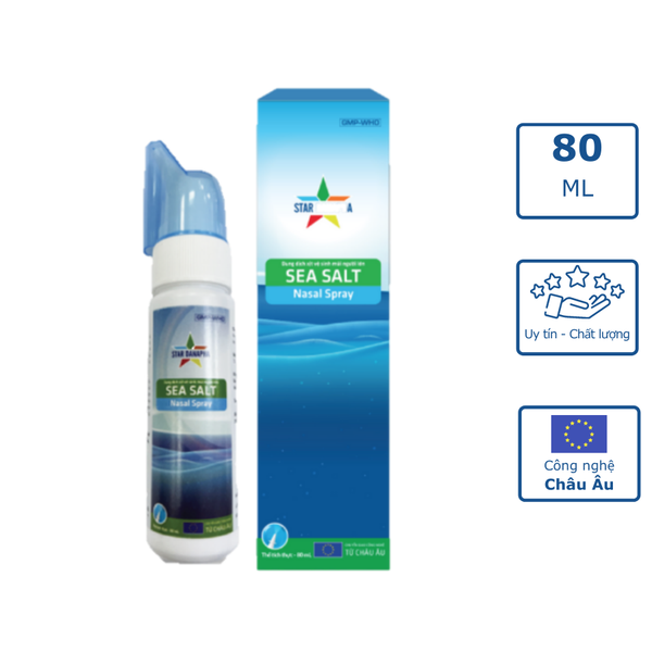 Dung dịch vệ sinh mũi cho Người lớn sea salt STAR DANAPHA 80ML