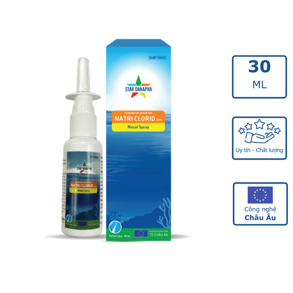 Dung dịch vệ sinh mũi Natri Clorid 0.9% STAR DANAPHA 30ML