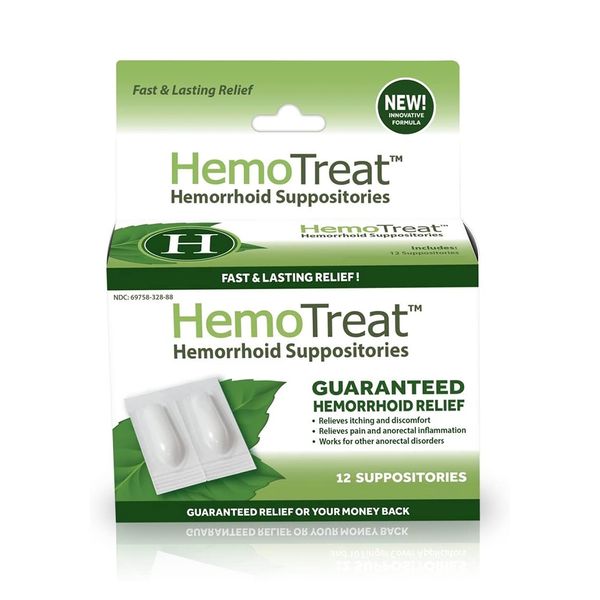 Viên đặt trĩ Hemotreat Suppositories - Hộp 12 viên