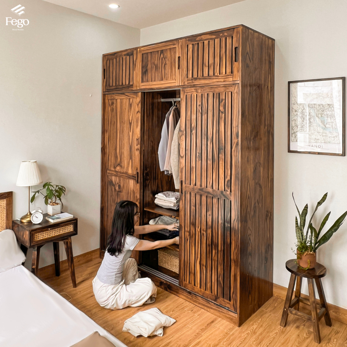 Tủ quần áo cánh nan FEGO