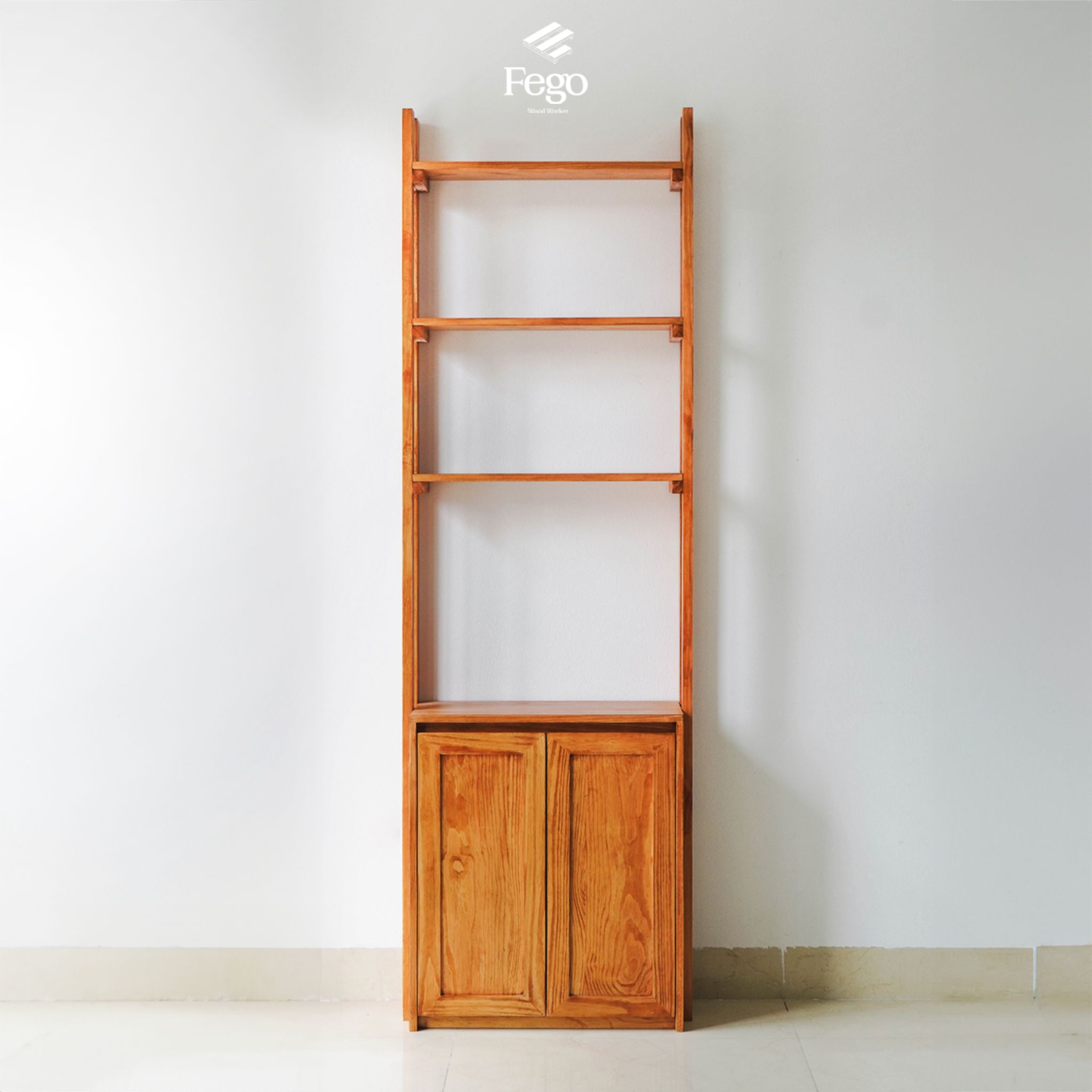Tủ kệ kết hợp gỗ tự nhiên FEGO