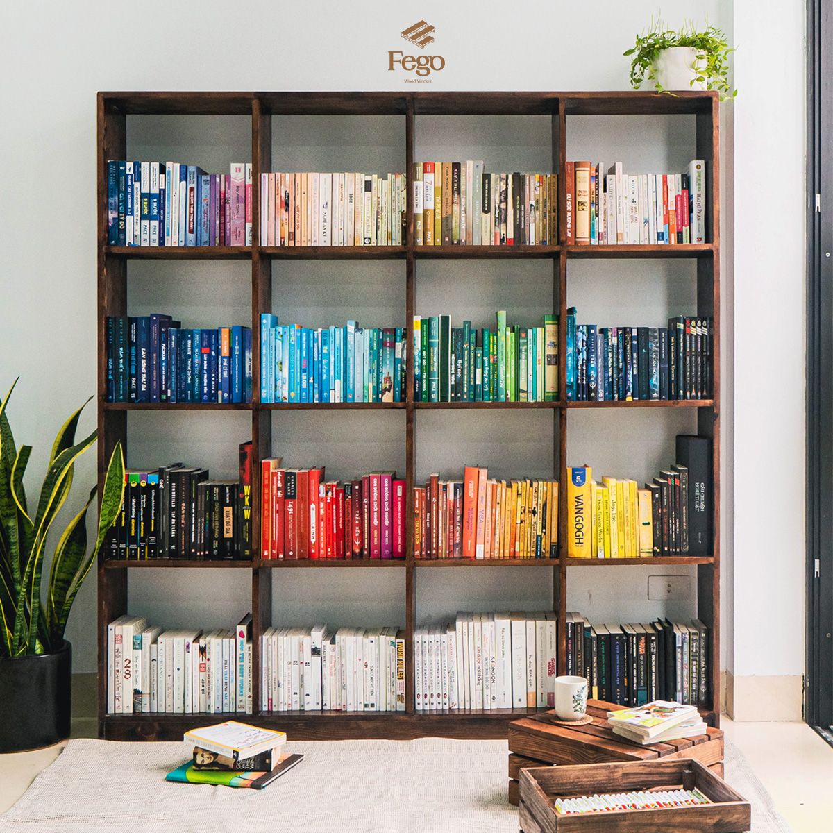Tủ sách CUBE - Giá sách 16 ô cỡ lớn